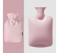 Bolsa de agua caliente de 2000ml for llenar el estómago y la cintura, bolsa de agua caliente for manos y pies calientes for niñas, gris, rosa, amarillo/150(B)