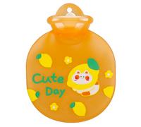 Bolsa de agua caliente de 350 ml con tapa lisa, mini bolsa de agua caliente para aliviar el dolor, talla, espalda, cuello, hombros, pequeña bolsa de agua caliente antifugas con tapa extraíble para