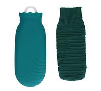 Bolsa de Agua Caliente de 550 Ml con Cubierta Tejida Botella de Agua Caliente a Prueba de Explosiones de Silicona a Prueba de Fugas para Manos Pie Estómago(verde) Therapeuticthermalcompress