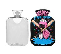 Bolsa de agua caliente de béisbol estilo goteo con cubierta suave de 2 L, para calambres menstruales, artritis, bolsa de agua Caliente para el Dolor