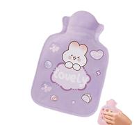 Bolsa de agua caliente de dibujos animados, calentador de manos de bolsa de agua caliente pequeña bolsa de agua caliente de felpa,Paquete caliente y frío de tamaño pequeño de 200 ml para viajes