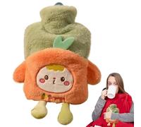 Bolsa de agua caliente de dibujos animados, peluche de bolsa de agua caliente - Cubierta de felpa de dibujos animados bolsa de agua caliente, bolsa térmica de invierno multifuncional para exteriores