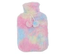 Bolsa de Agua Caliente de Felpa, Bolsa de Agua Caliente de 2000 Ml Suave Desmontable para la Espalda(Color Rojo Azul Púrpura)