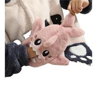 Bolsa de agua caliente de felpa de 1000 ml, relleno interior a prueba de explosiones, bolsa cálida para niñas, calentador de vientre de mano de invierno (blanco)