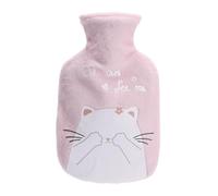 Bolsa de agua caliente de felpa de 350 ml con funda, calentador de pies y manos, botella de agua caliente, a prueba de fugas, suave y acogedora, botella de agua caliente para mantener el cuerpo