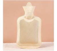 Bolsa de agua caliente de goma for aliviar dolores menstruales, dolores de cuello y hombros, calentador de pies for mujeres y niñas, 500 ml/1000 ml/2000 ml(Beige,2000ml)