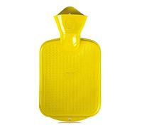 Bolsa de agua caliente de goma para niños, 0,8 L, color amarillo