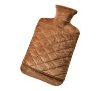 Bolsa de agua caliente de invierno cálida y extraíble de felpa de 2 litros, saco de agua caliente engrosada, doble inserción, tejido de sarga, lavable para el hogar, gran riego, saco de agua caliente