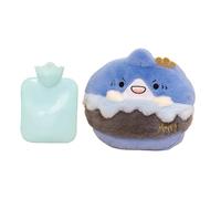 Bolsa de agua caliente de peluche con forma de dibujos animados, almohadilla térmica a prueba de fugas, manguito portátil de 500 ml para manos y pies, lindo paquete calefactor para animales de pel