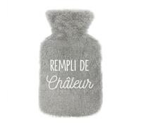 Bolsa de agua caliente de piel con purpurina llena de calor