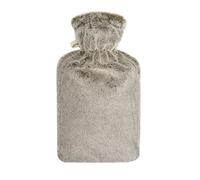 Bolsa de agua caliente de primera calidad de 2 litros con funda de piel sintética con cremallera y forro extra - nuevo modelo - probado por TÜV Rheinland (Verde)