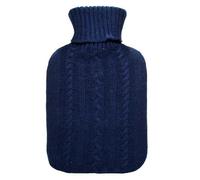 Bolsa de agua caliente de punto azul marino Cassandra de 1,8 l