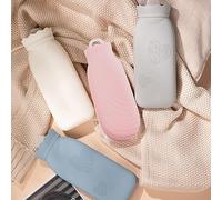 Bolsa de agua caliente de silicona con escudo protector de punto extraíble