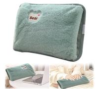 Bolsa de agua caliente eléctrica con forro de felpa suave, Duración de 3 Horas de Calor, Ideal para reducir dolores musculares, dorsales y menstruales, 420W