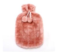 Bolsa de agua caliente extraíble 2 l, funda felpa, protectora invierno, fundas for conservar el calor, suave, cálida, antifrío, portátil, 1 unidad Para Mantener Las Manos Calientes(Orange)