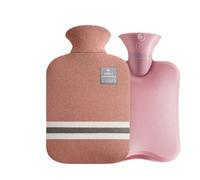 Bolsa de agua caliente for calentar el vientre, las manos y los pies Mantenga a mano la bolsa más para Mujer(900ML Rose red)