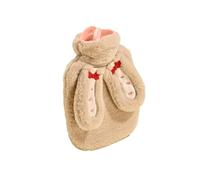 Bolsa de agua caliente, Funda de felpa llena de agua, for calentar manos y pies, bolsa de agua caliente de invierno(Khaki)