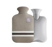 Bolsa De Agua Caliente Funda de tela for botella agua caliente invierno 1 l/2 l, bolsa for compresas frías y calientes, calentador cama, manos pies for mantener el calor(Warm02-Gray-2L)