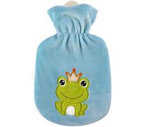 Bolsa De Agua Caliente Goma 0,8 L Froschkönig Funda Azul Infantil Pequeña