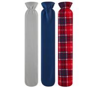 Bolsa de Agua Caliente Grande - Capacidad 2 litros, Saco de Agua Termica de Caucho Natural, Cubierta con Material de Felpa - Selección Aleatoria - Regalos