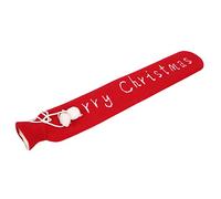 Bolsa de Agua Caliente Larga, Compresa Caliente Preciosa Cubierta Tejida Roja Fácil de Usar Almacenar Goma Bolsa de Agua Caliente Larga Evita Quemaduras en Días Fríos(Navidad)