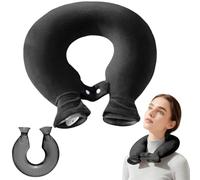 Bolsa de agua caliente para cuello, botella de agua caliente de PVC para cuello, cuello, hombros y dolor de espalda, calentador de cuello, botella de agua caliente con suave (negro)