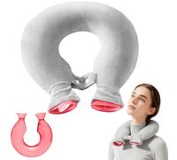 Bolsa de agua caliente para cuello, botella de agua caliente de PVC para cuello, cuello, hombros y dolor de espalda, calentador de cuello, botella de agua caliente con esponjosa (gris)
