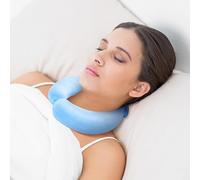 Bolsa de agua caliente para el cuello, bolsa de agua caliente reutilizable, envoltura ergonómica para soporte del cuello calefactable, botella de para la comodidad de los hombros