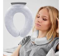 Bolsa de agua caliente para el cuello, bolsa de agua caliente reutilizable, envoltura ergonómica para soporte del cuello calefactable, botella de para la comodidad de los hombros