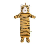 Bolsa de agua caliente para niños, manguera de 0,9 litros, con bonita funda de piel sintética suave, botella de agua de goma natural, cojín térmico, varios modelos - nuevo modelo (Tigre)