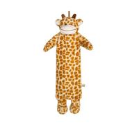 Bolsa de agua caliente para niños, manguera de 0,9 litros, con bonita funda de piel sintética suave, botella de agua de goma natural, cojín térmico, varios modelos - nuevo modelo (Jirafa)