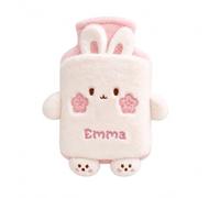 Bolsa de Agua Caliente Personalizada, con Térmica Suave de Peluche | Nombre bordado a Medida, 1L Animales Hot Water Bottle, Extraíble y Lavable, Se Puede Utilizar Como Regalo e Invierno