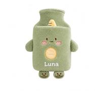 Bolsa de Agua Caliente Personalizada, con Térmica Suave de Peluche | Nombre bordado a Medida, 1L Animales Hot Water Bottle, Extraíble y Lavable, Se Puede Utilizar Como Regalo e Invierno