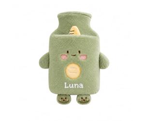 Bolsa de Agua Caliente Personalizada, con Térmica Suave de Peluche | Nombre bordado a Medida, 1L Animales Hot Water Bottle, Extraíble y Lavable, Se Puede Utilizar Como Regalo e Invierno