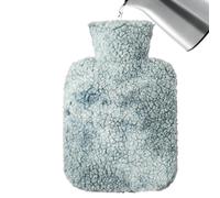 Bolsa de agua caliente portátil de 1000 ml, calentador de pies, botella de agua caliente pequeña de gran capacidad con funda de tela para invierno