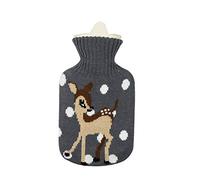 Bolsa de agua caliente reutilizable para invierno, calentador de manos de PVC, bolsa de agua caliente con funda de punto suave y acogedora, botella de agua caliente eléctrica