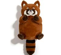 Bolsa de agua caliente roja Panda para el vientre, el cuello, los hombros, los músculos y las articulaciones - Bolsa mágica lavable y microondas para calor húmedo