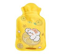 Bolsa de agua caliente suave a prueba de explosiones Bolsa de agua caliente de gran capacidad, encantadora bolsa de agua de franela para inyección de agua se utiliza para aliviar el dolor de cuello, espalda y piernas, talla única