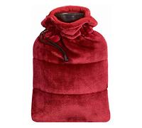 Vivaraise - Bolsa de agua caliente Tender - 23 x 33 cm - 1,75 L - Bolsillo extraíble con botella de PVC - Funda de microfibra de felpa suave - Piel sintética cálida - Estilo acogedor