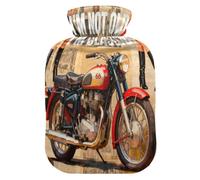 Bolsa de agua con tapa suave estilo retro de los años 60 con motor de 2 litros, bolsa de compresión caliente para artritis, artritis, bolsas para agua Caliente