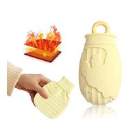 Bolsa de agua de invierno, bolsa térmica para niña pequeña botella de compresa caliente recargable de silicona, paquete frío y caliente a prueba de fugas para piernas, pies, hombros, vientre