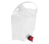 Bolsa de Agua Plegable con Válvula 3,5 L PE para Camping | Depósito Transparente, Asa de Mano, Acceso Rápido, Respaldo de Emergencia, Viajeros y Senderistas