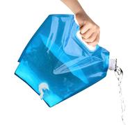 Bolsa de agua plegable, contenedor plegable de gran capacidad, contenedor de agua para automóvil de grado alimenticio, bolsa de agua portátil para camping, senderismo, picnic y viajes ( , azul)