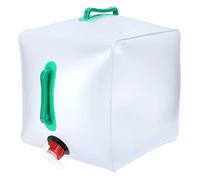 Bolsa de agua plegable de 20 litros Contenedor de cubo plegable Portador de agua portátil Diseño de grifo a prueba de fugas para acampar al aire libre Senderismo Mochilero