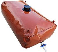 Bolsa de agua plegable para almacenamiento de agua, transporte de PVC blando, contenedor de agua potable de gran capacidad para riego de jardines, tamaño personalizado (color: marrón, tamaño: 1000L-2X