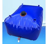 Bolsa De Agua Plegable Portátil Y Blanda, Grandes Depósitos De Agua Tipo Vejiga, Contenedor De Agua De Emergencia Azul, Sistema De Recolección De Agua De Lluvia Eng,1.8x1.2x0.7 m/1500 L/395 gall