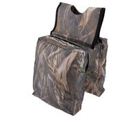 Bolsa de Alforja Doble para Bicicleta, Almacenamiento para Cuadro Delantero | Tejido Oxford, Dos Bolsillos Cremallera, Gran Espacio Interior para Ciclismo