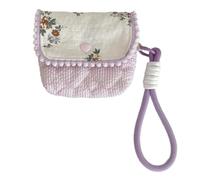 Bolsa de algodón con estampado floral de moda para cámara, bolsa portátil para monedas, dinero en efectivo, bolsas de transporte para actos al aire libre