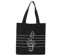 Bolsa de algodón con patrón de clave de agudos de alta nota musical, bolsa de música HilerPunk,bolsa de hombro,bolsa de algodón grueso,perfecta para compras,laptop,libros escolares (clave de aguda)
