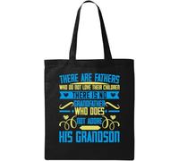 Bolsa de algodón ecológico natural con eslogan «There are Fathers who do not love their children», color negro, Black, Talla única